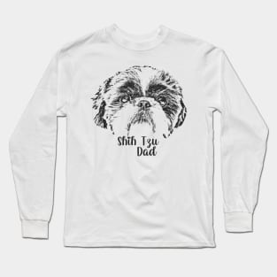 Shih Tzu Dad Design Long Sleeve T-Shirt